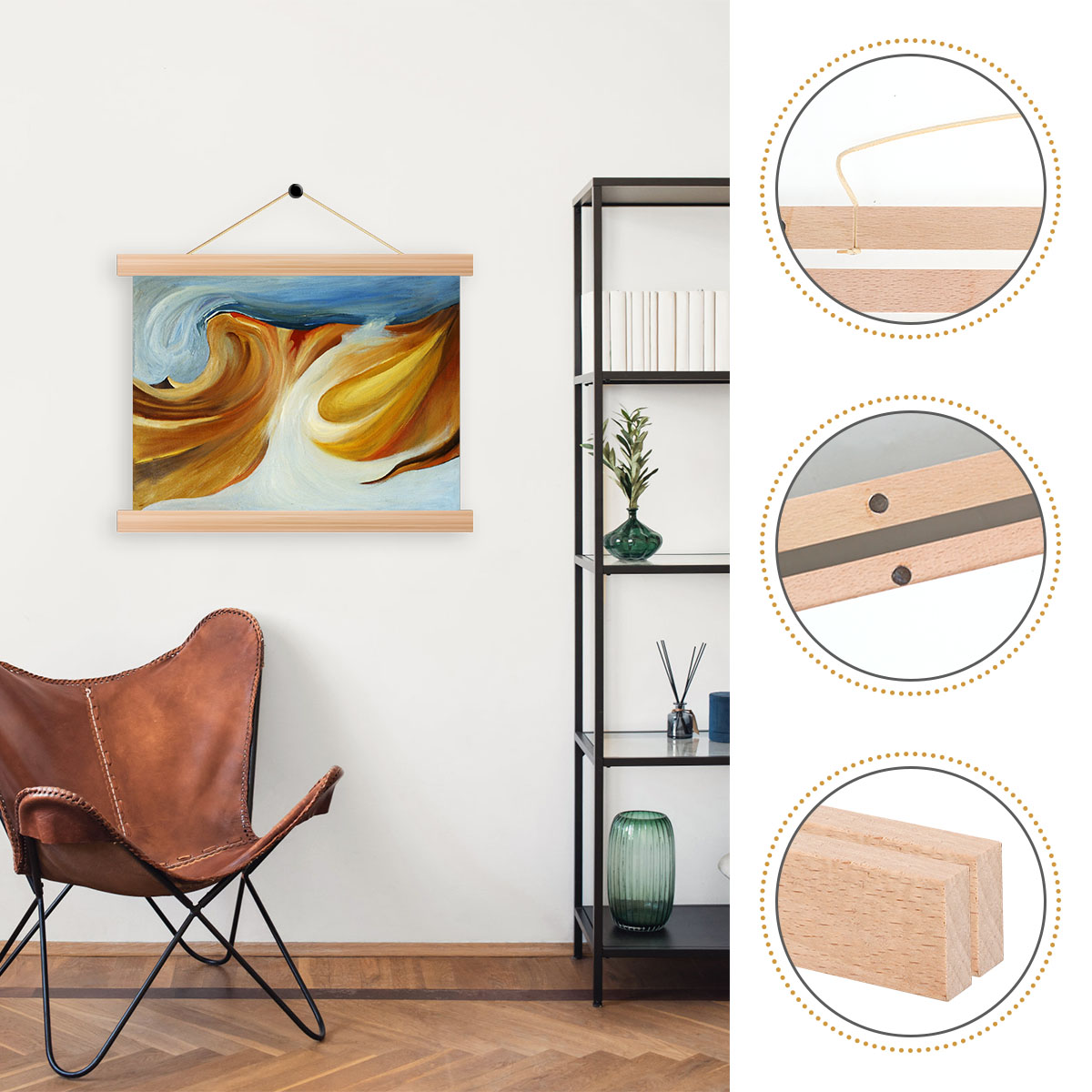 4 Stuks Foto Poster Hanger Fra - Engraved Wood Frame recensie en prijs