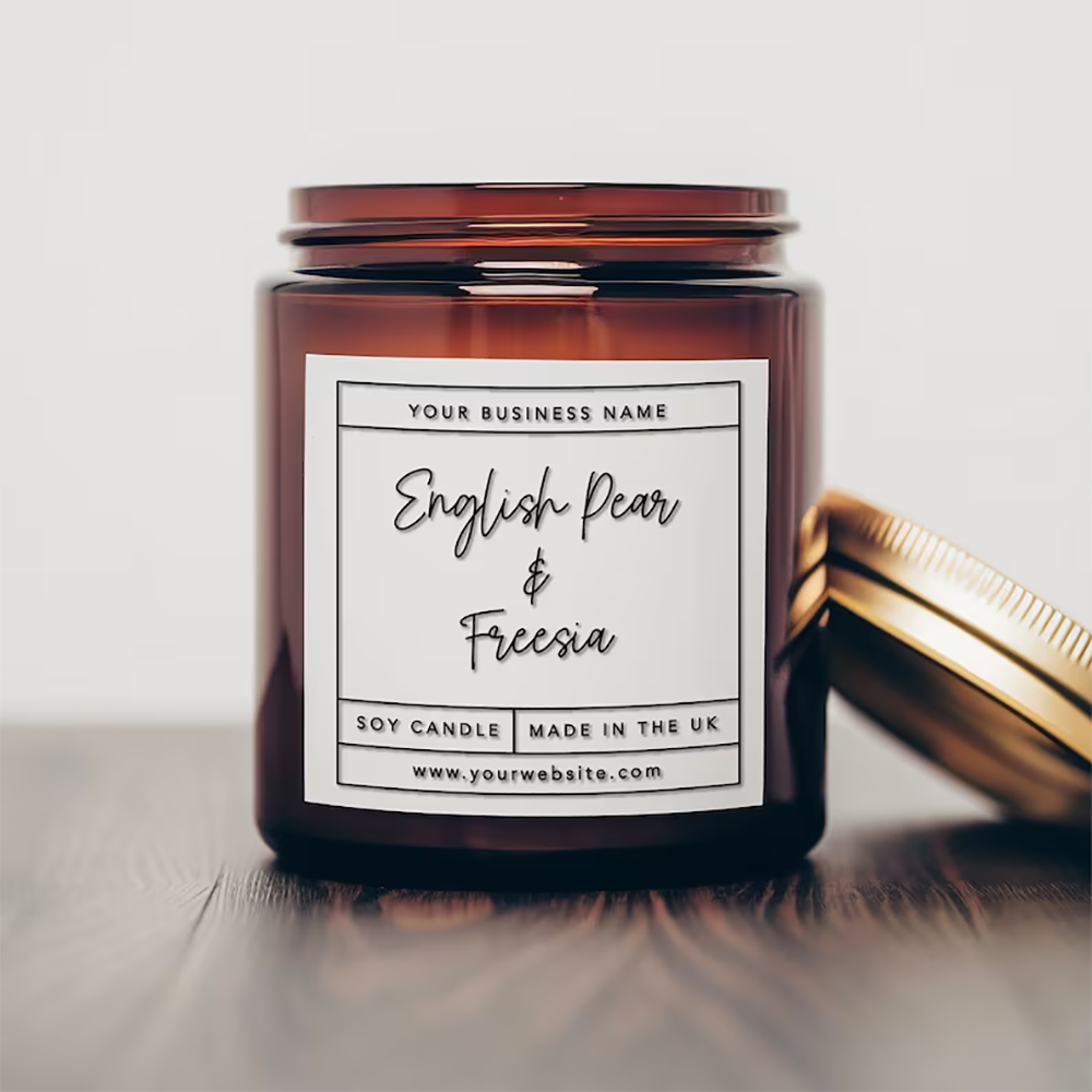 Gepersonaliseerde vierkante st - Personalised Candle Label recensie en prijs