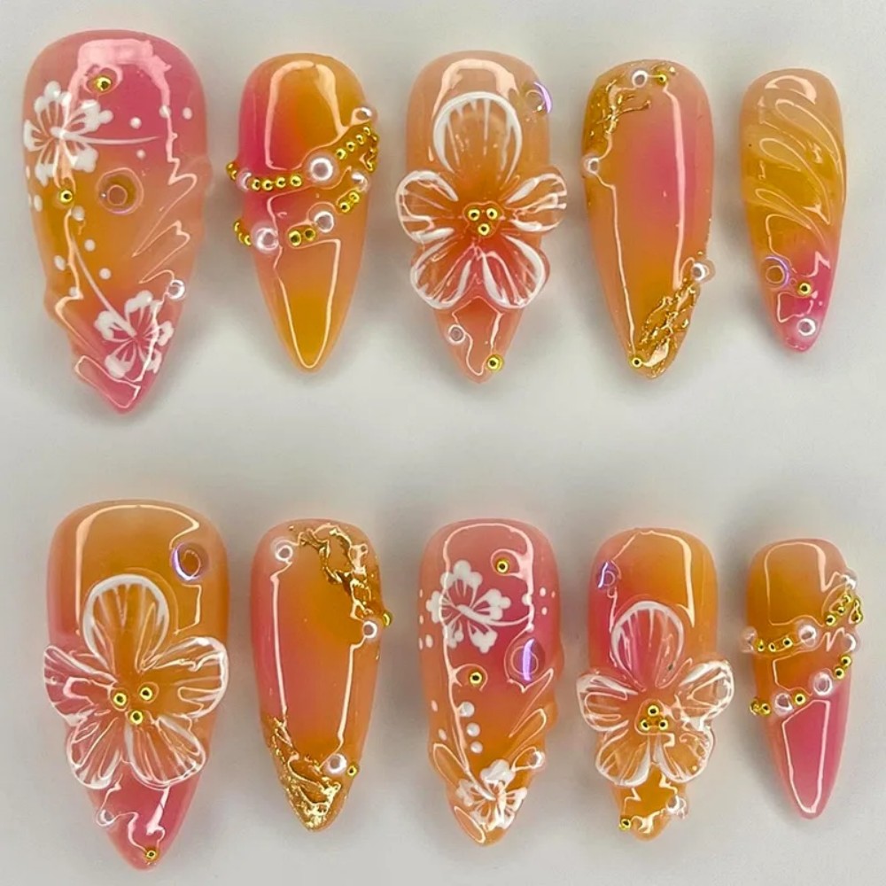 24 stuks roze gradient amandel - Pressed Flower Art recensie en prijs
