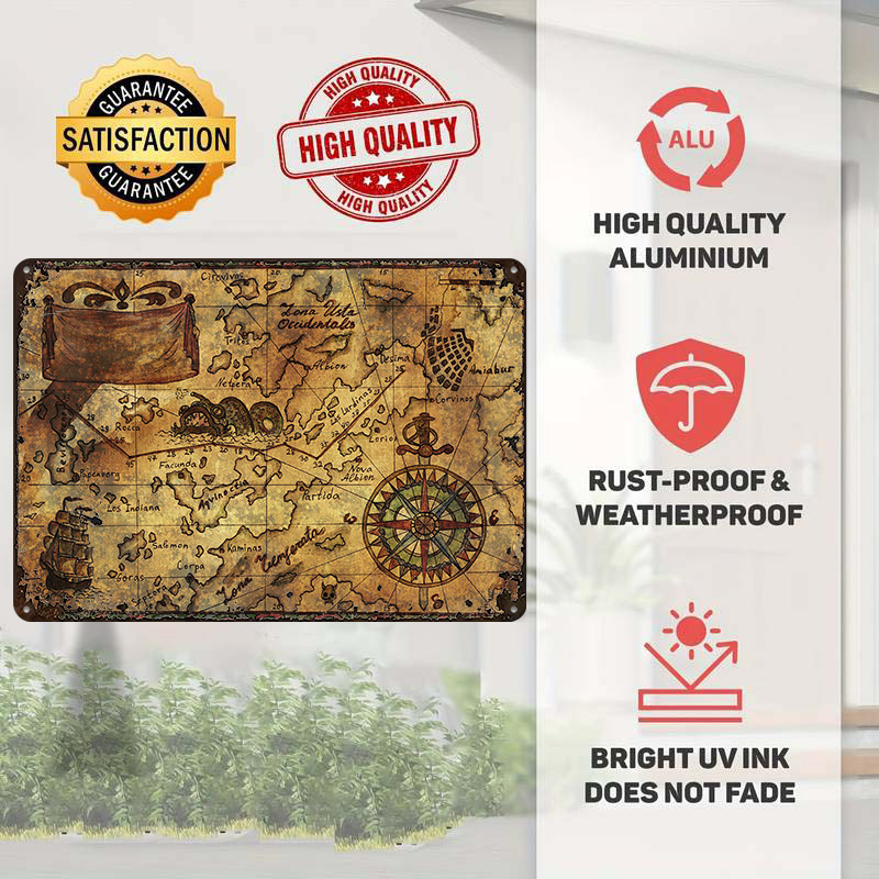 Vintage wereldkaart geprinte p - Custom Map Poster recensie en prijs